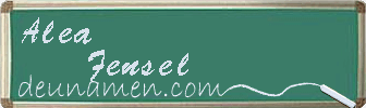 Alea Fensel Visitenkarte